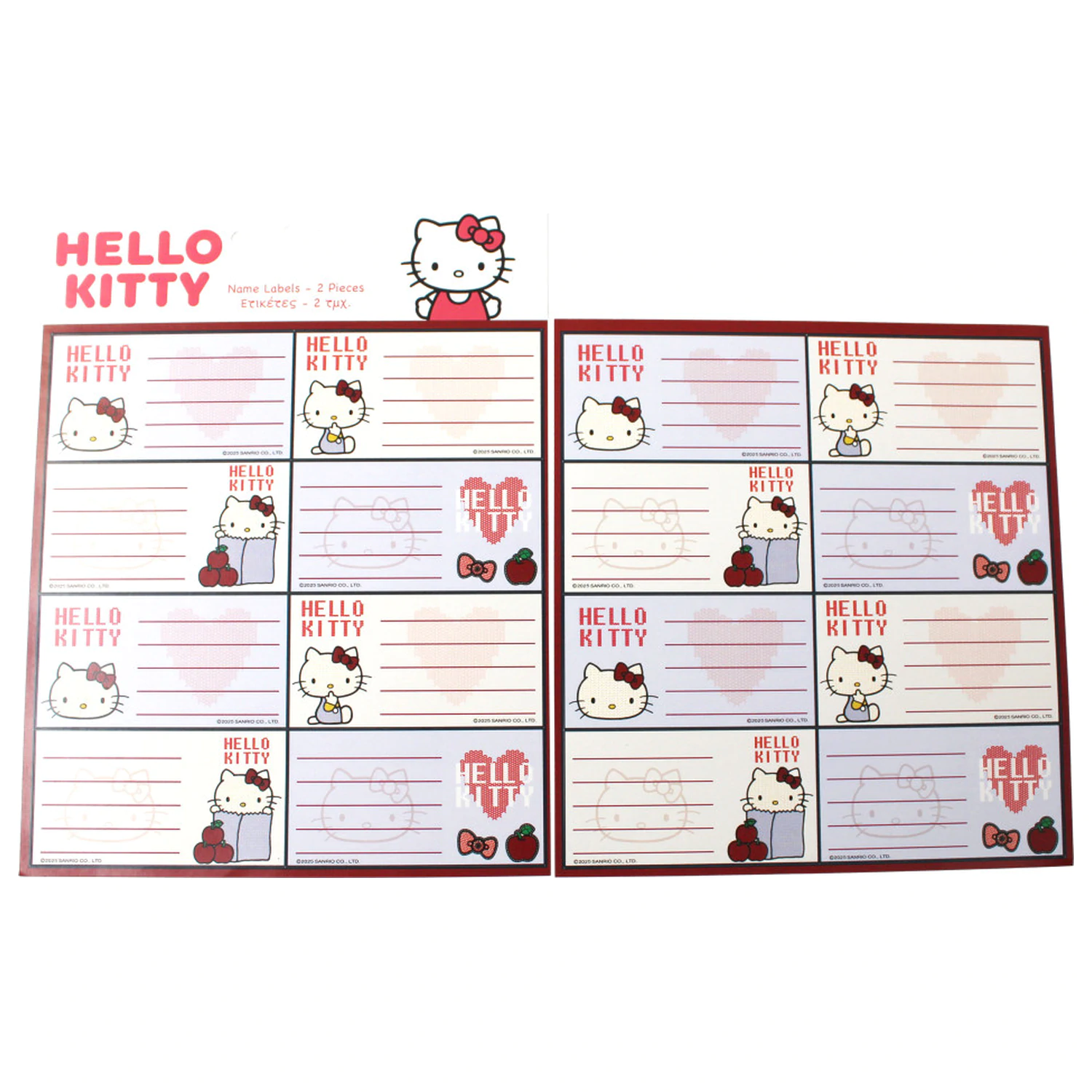 Hello Kitty Apple Notebook-Etiketten 16 Stück Produktfoto