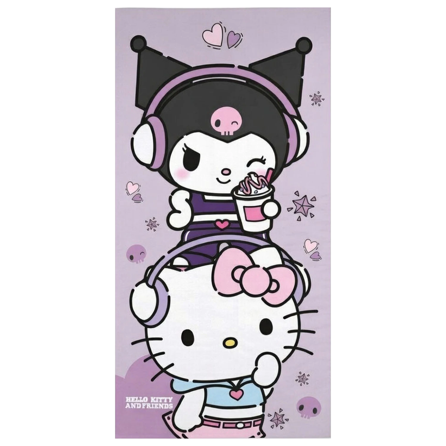 Hello Kitty Best Friend Handtuch 70x140cm Produktfoto