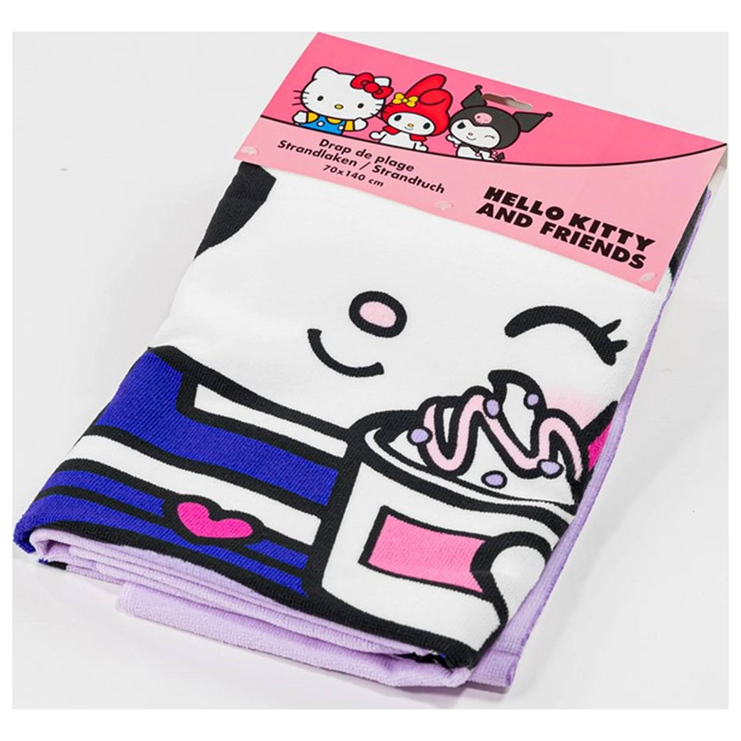 Hello Kitty Best Friend Handtuch 70x140cm Produktfoto