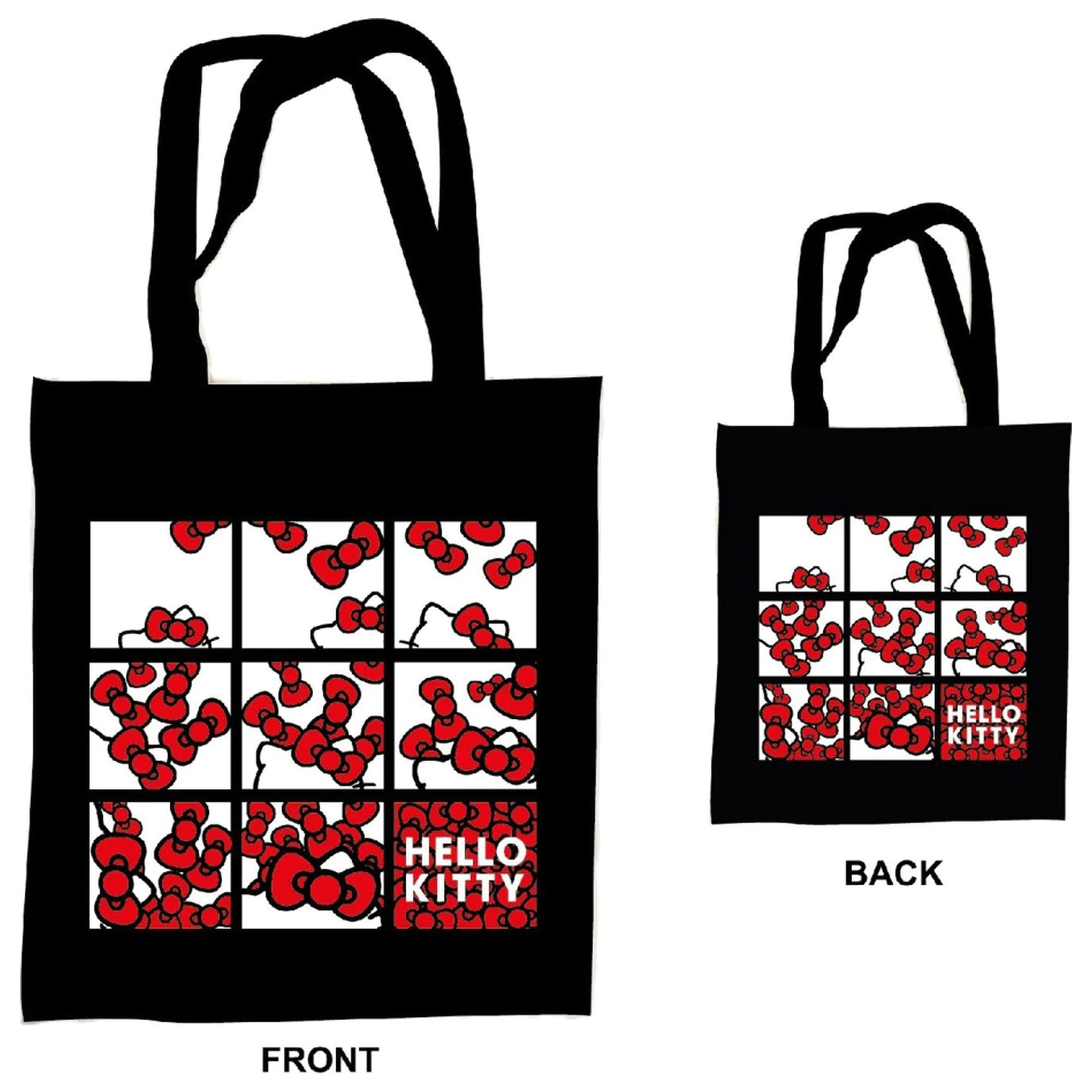 Hello Kitty Bows Canvas Tragetasche, Einkaufstasche 44 cm Produktfoto