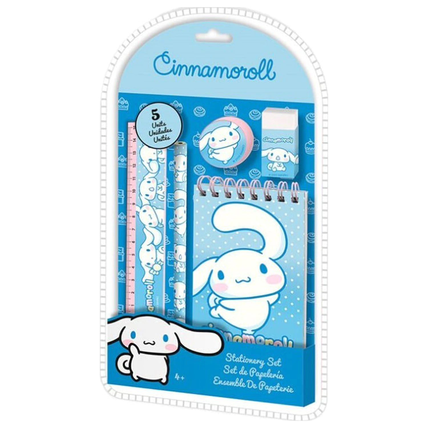 Hello Kitty Cinnamoroll 5-teiliges Schreibwarenset Produktfoto