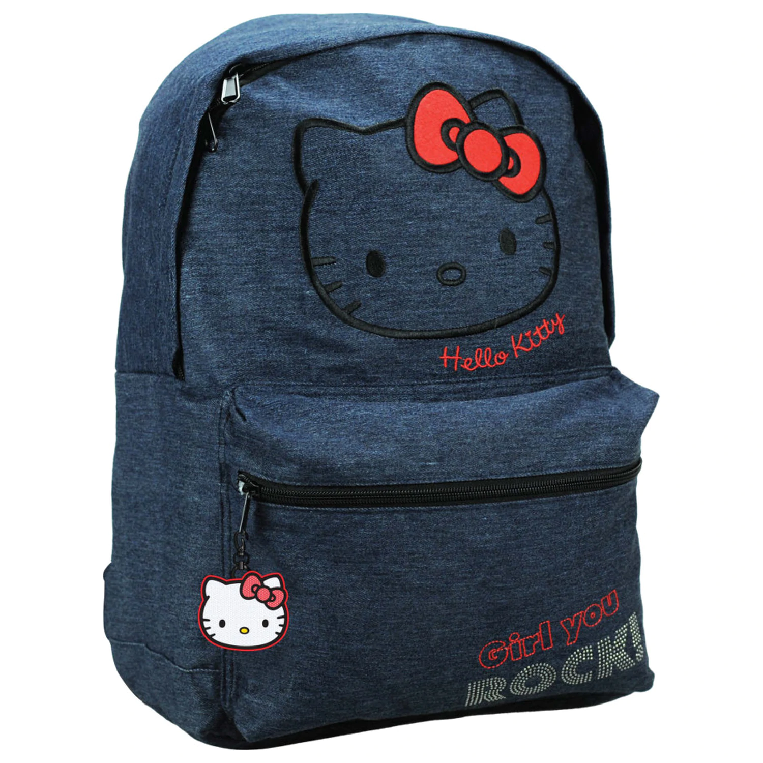 Hello Kitty Denim Schultasche, Tasche 39 cm Produktfoto