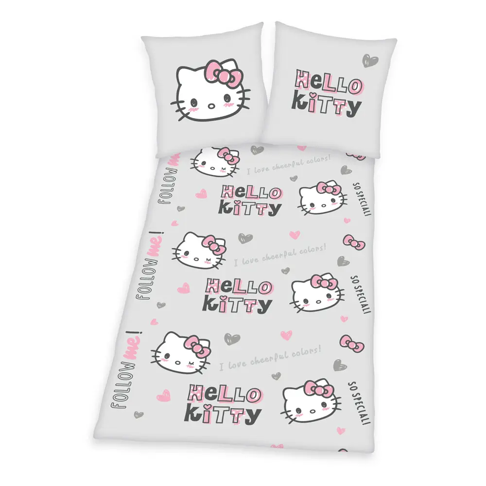 Hello Kitty Bettwäsche Follow Me! 135 x 200 cm / 80 x 80 cm Produktfoto