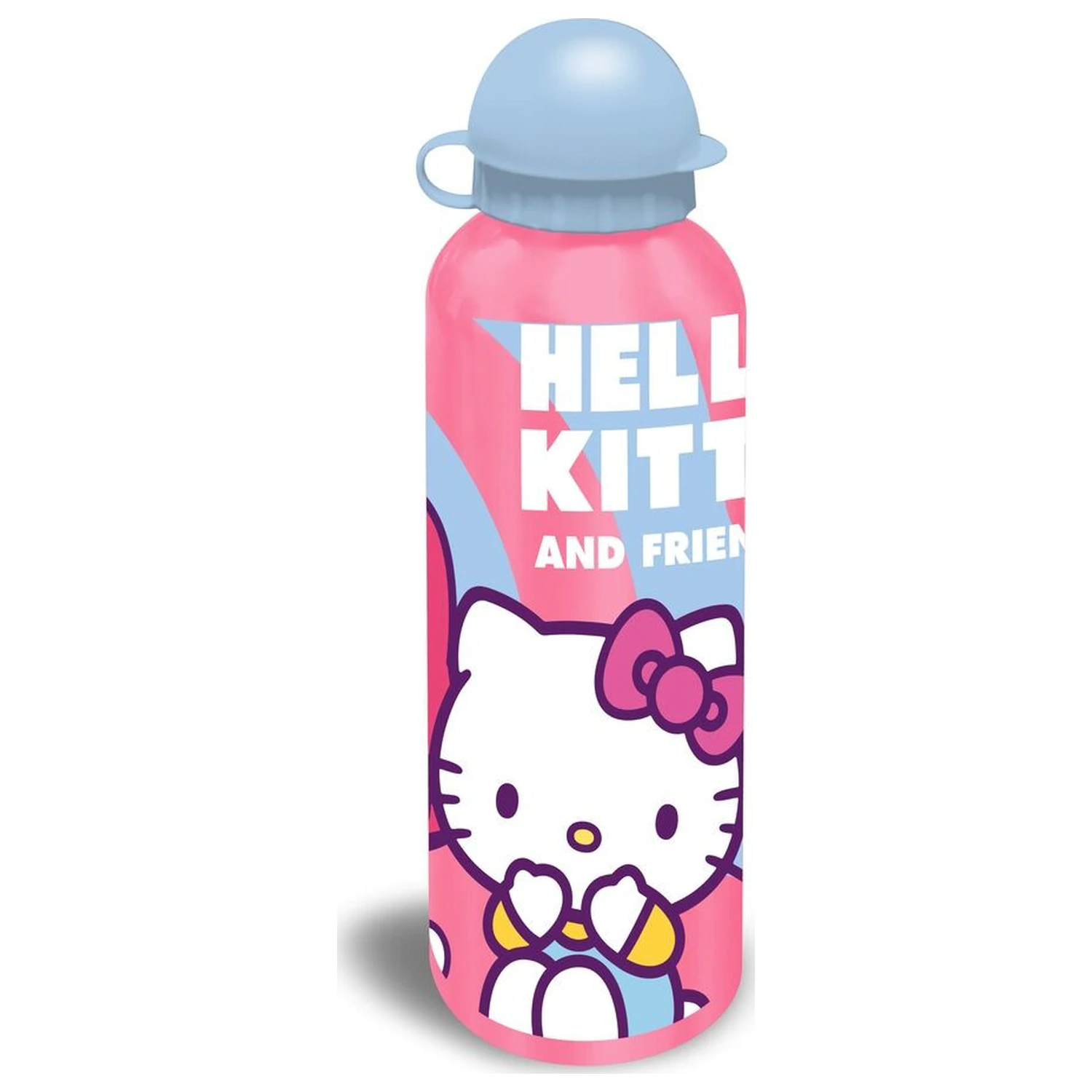 Hello Kitty Friends Cute Aluminium Wasserflasche mit Trinkverschluss 500 ml Produktfoto