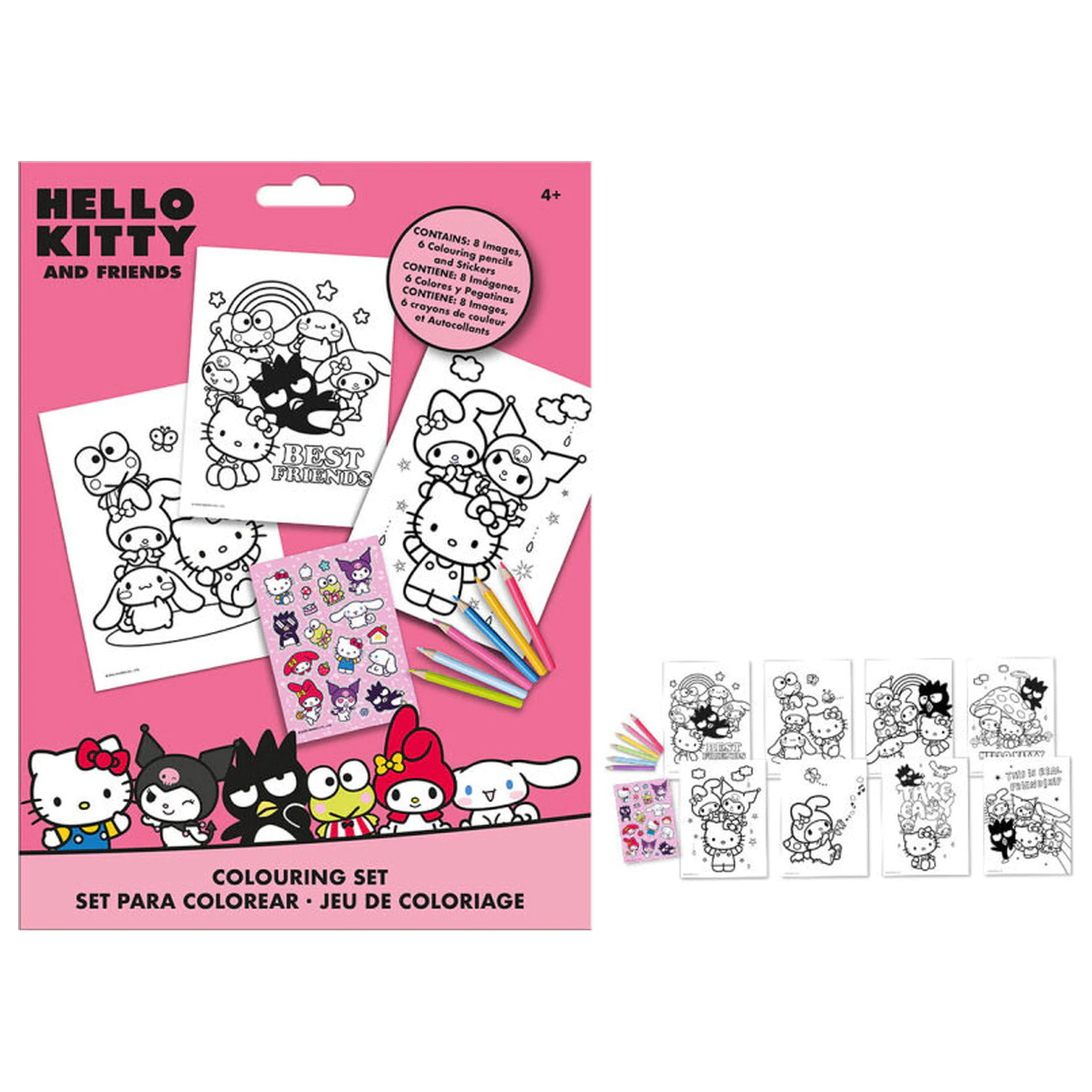 Hello Kitty and Friends Malset mit Aufklebern Produktfoto