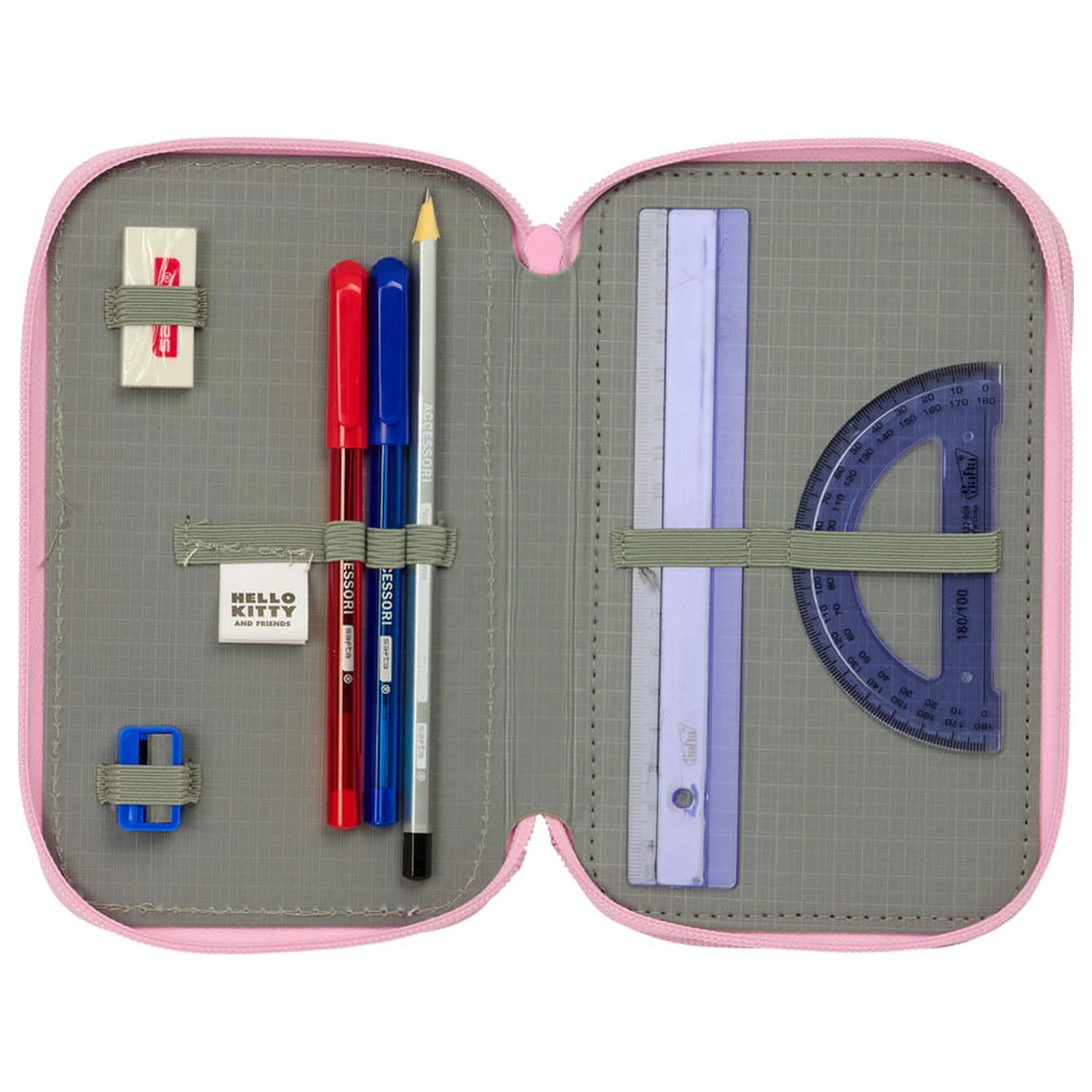 Hello Kitty & Friends dreifaches Federmäppchen 37-teilig Produktfoto