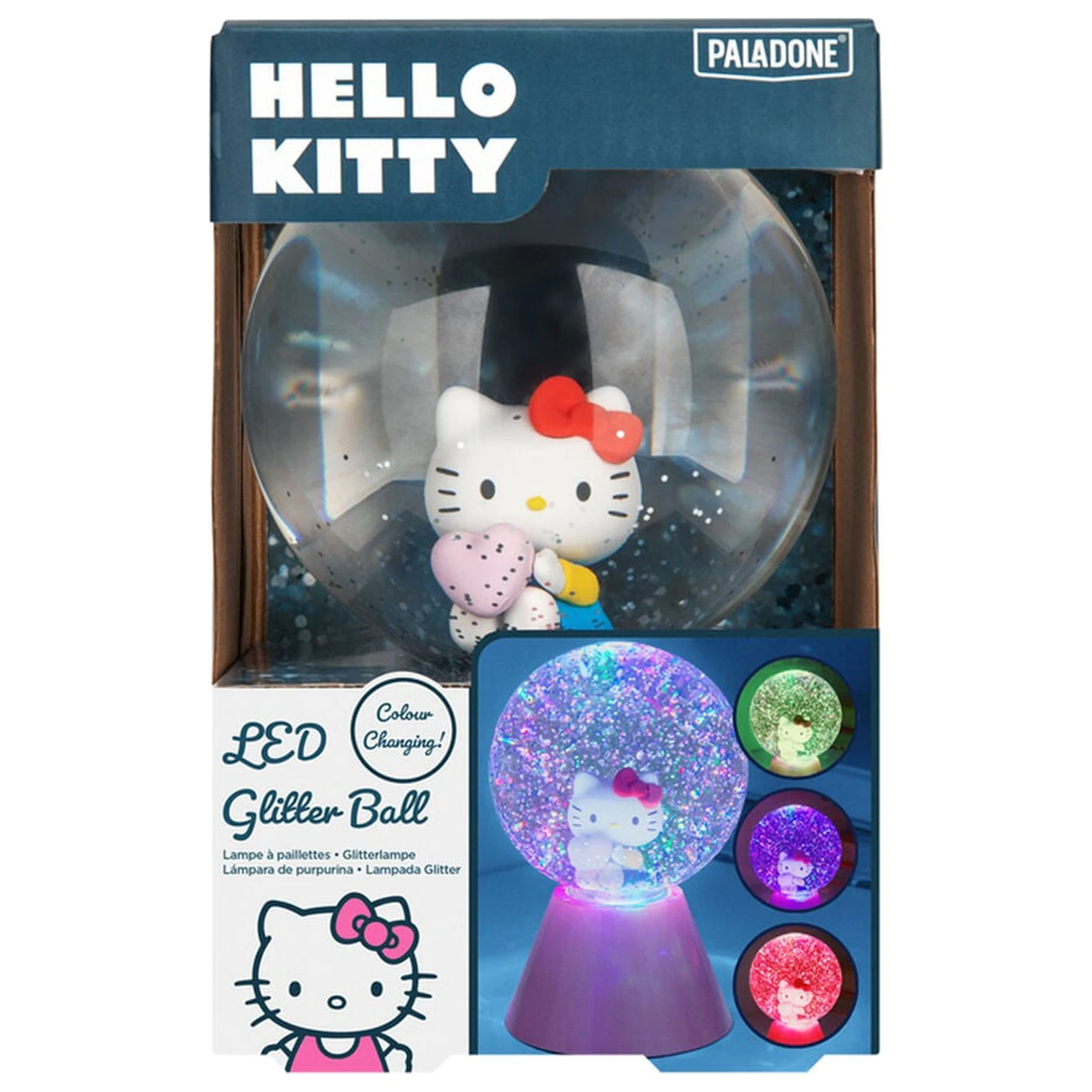 Hello Kitty Glitzer LED Lampe Produktfoto