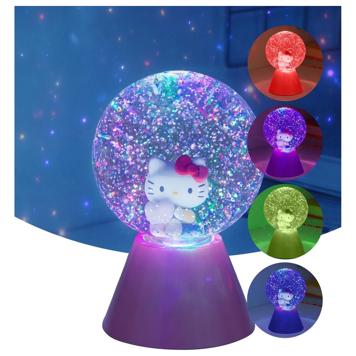 Hello Kitty Glitzer LED Lampe Produktfoto