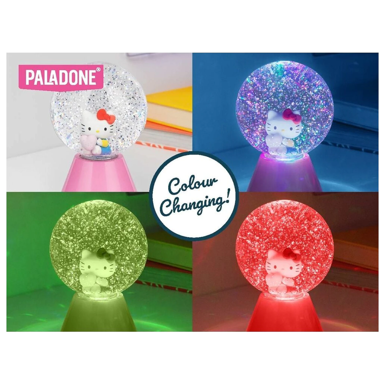 Hello Kitty Glitzer LED Lampe Produktfoto