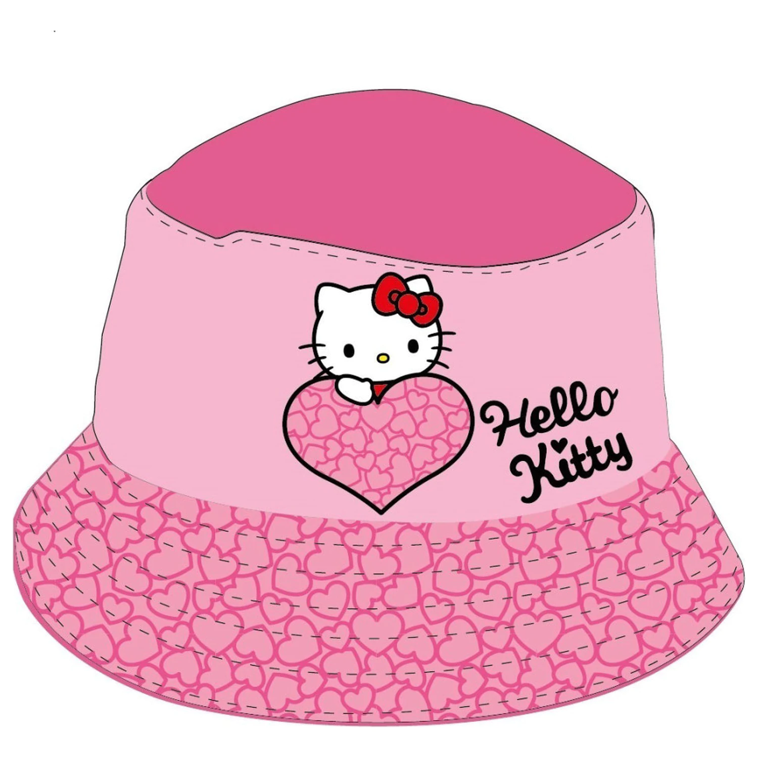 Hello Kitty Heart Kinder Anglerhut 53 cm Produktfoto