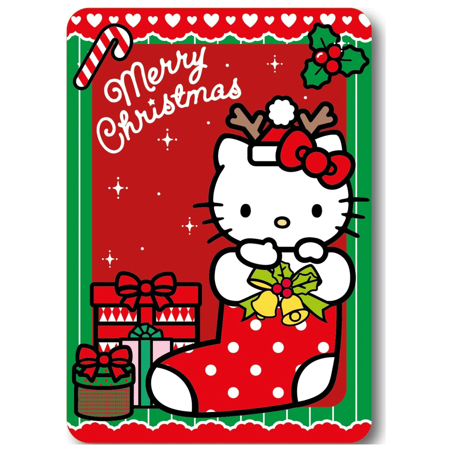 Hello Kitty Holiday Cheer Weihnachts Fleece-Decke Produktfoto