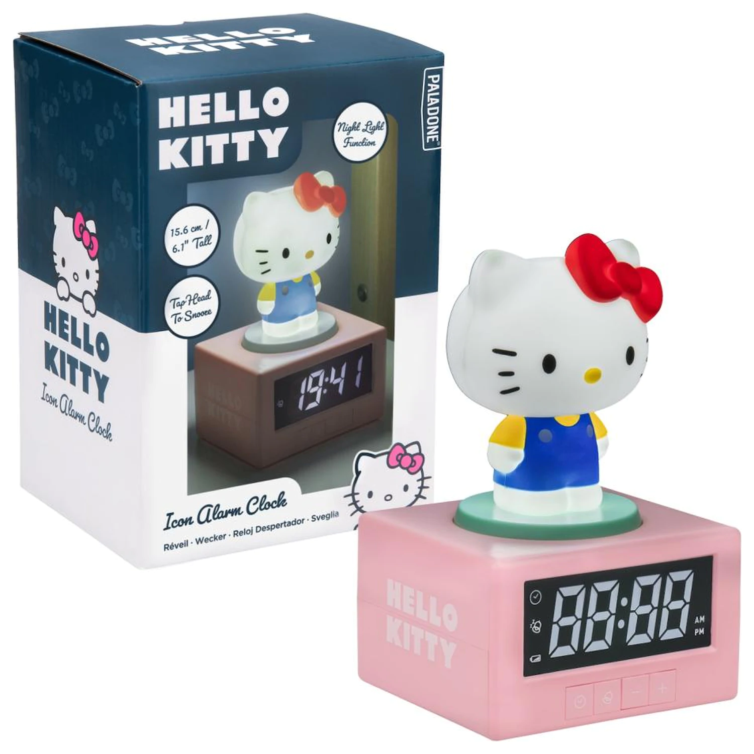 Hello Kitty Icon Lampe Wecker 12 cm Produktfoto