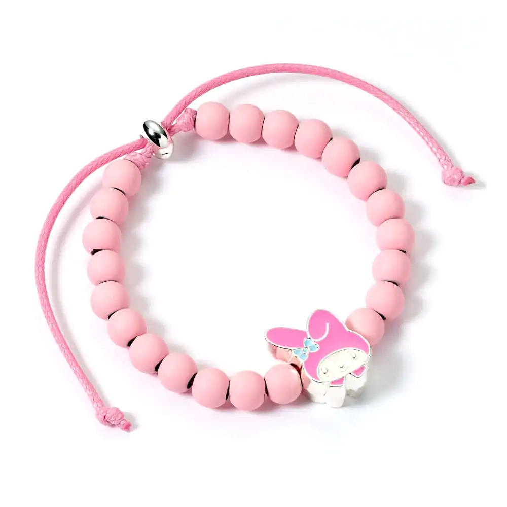 Hello Kitty Armband pinke Perlen mit My Melody Charm 21 cm Produktfoto
