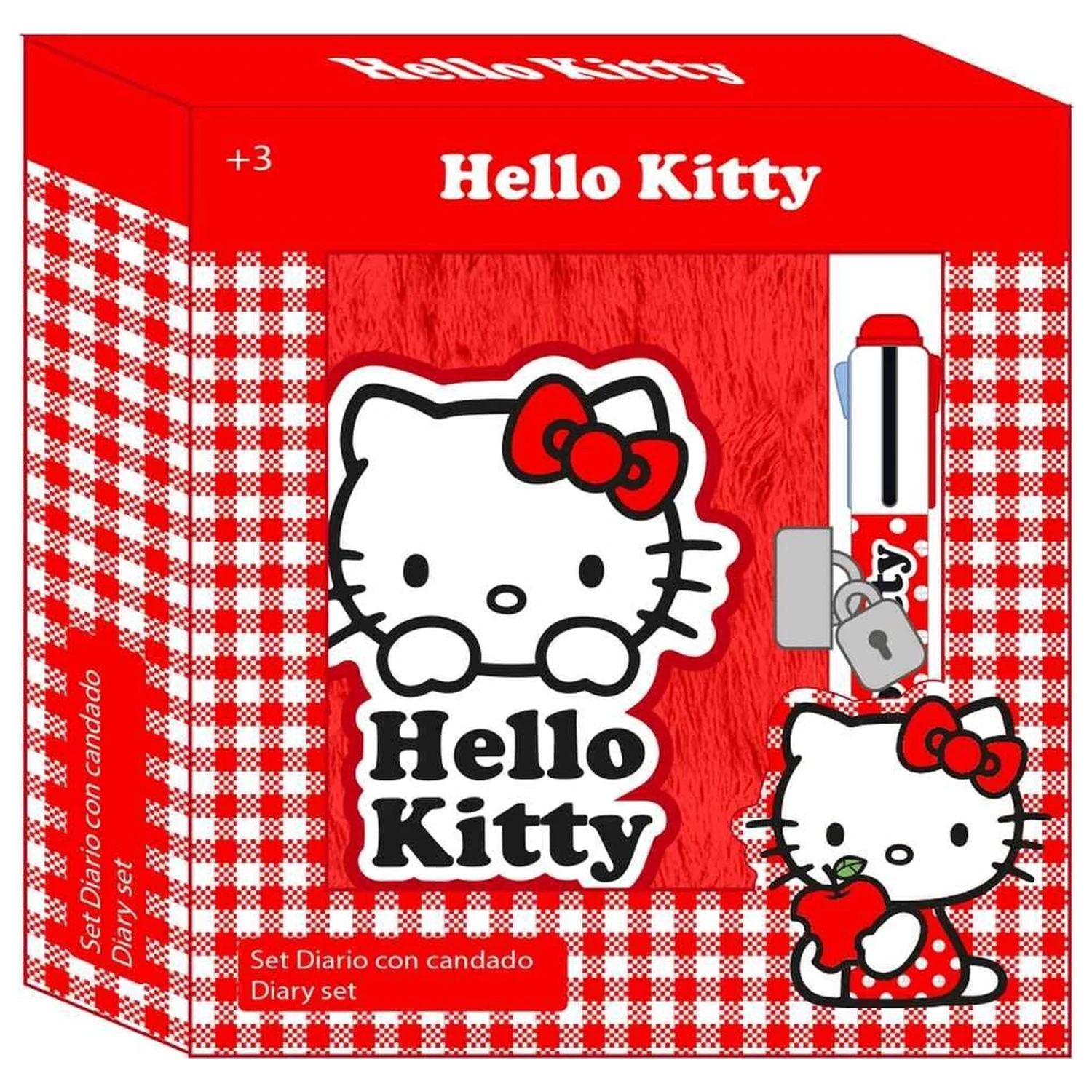 Hello Kitty Tagebuch + 4-Farben-Stift Produktfoto