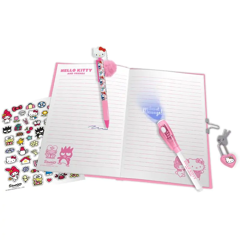 Hello Kitty Notizbuch mit festem Einband Magischer Stift Topper Stift termékfotó