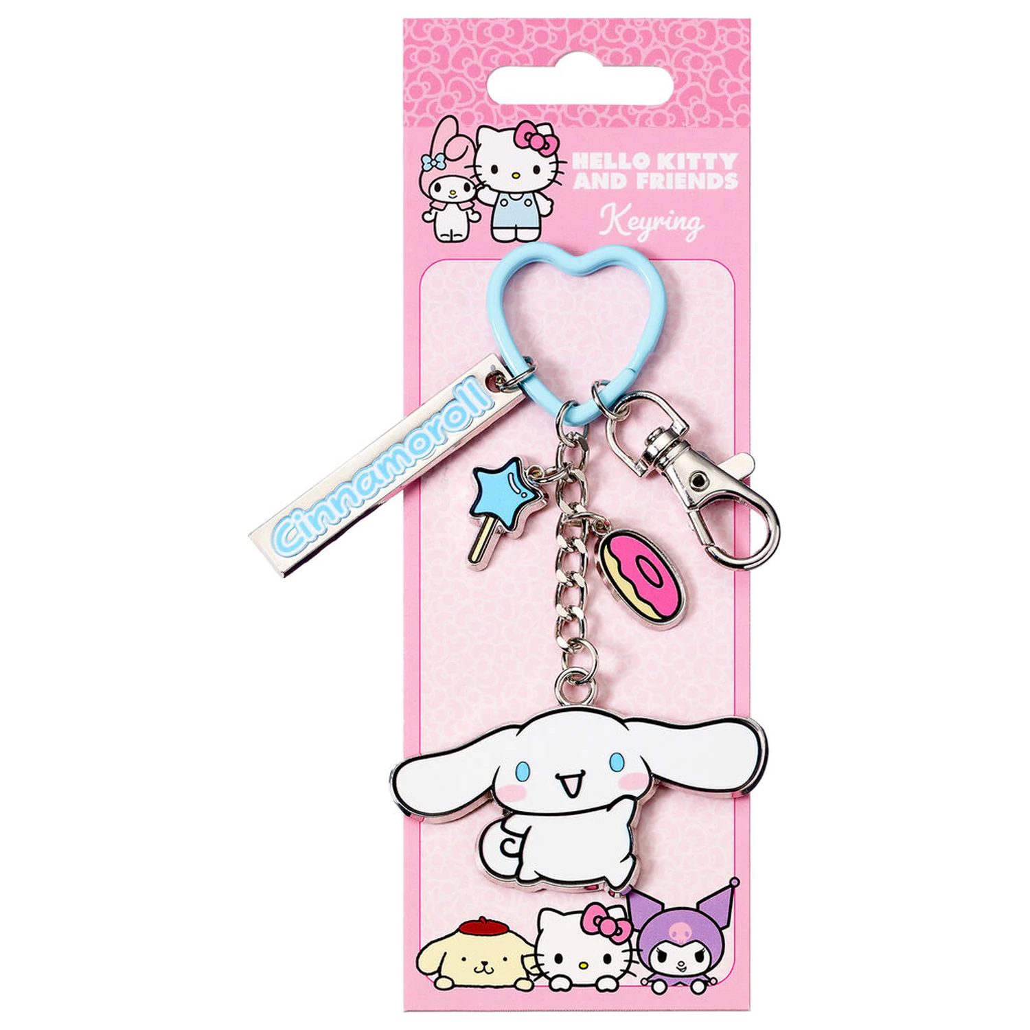 Hello Kitty Schlüsselanhänger mit Cinnamoroll Anhängern Produktfoto