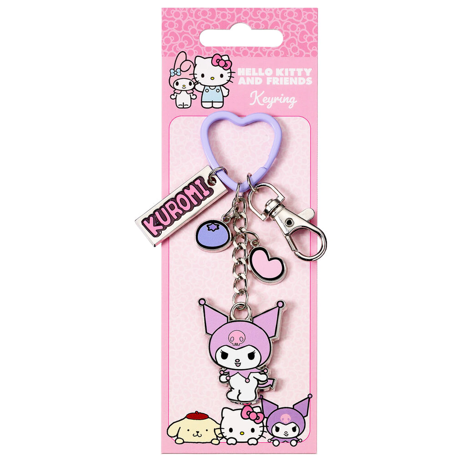 Hello Kitty Schlüsselanhänger mit Kuromi Anhängern 15 cm Produktfoto