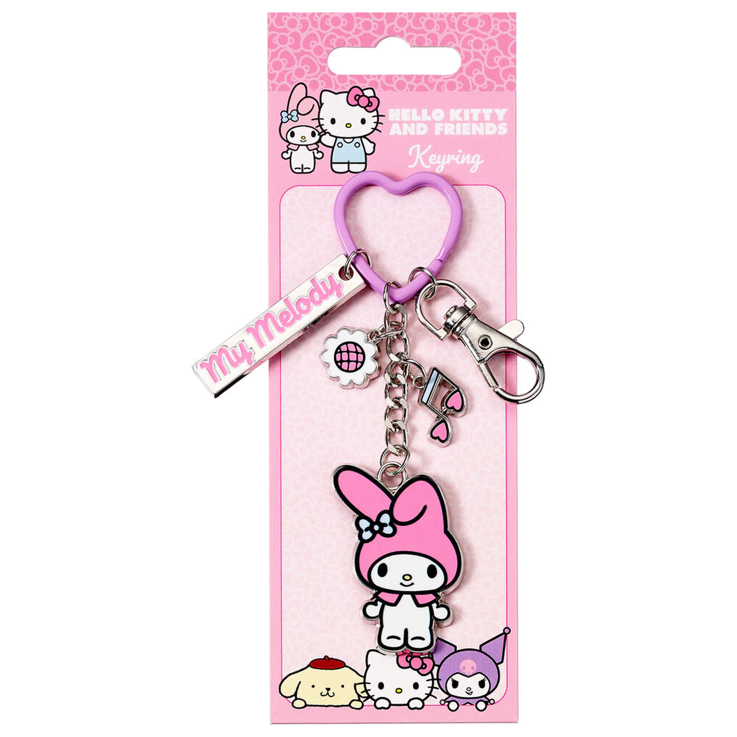 Hello Kitty Schlüsselanhänger mit My Melody Charms Produktfoto