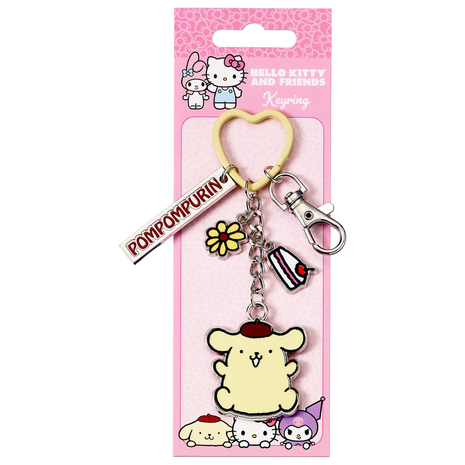 Hello Kitty Schlüsselanhänger mit Pompompurin Charms Produktfoto