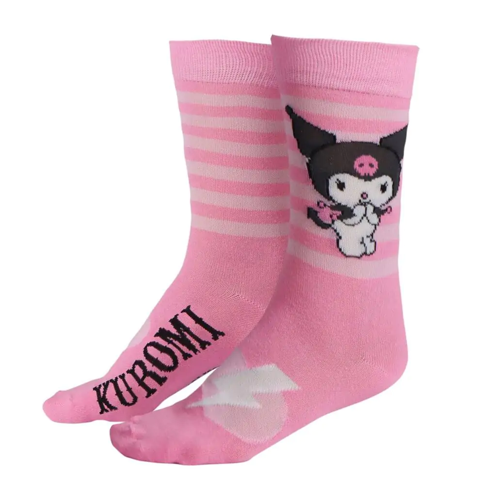 Hello Kitty Kuromi 3er Pack erwachsen Socken Produktfoto