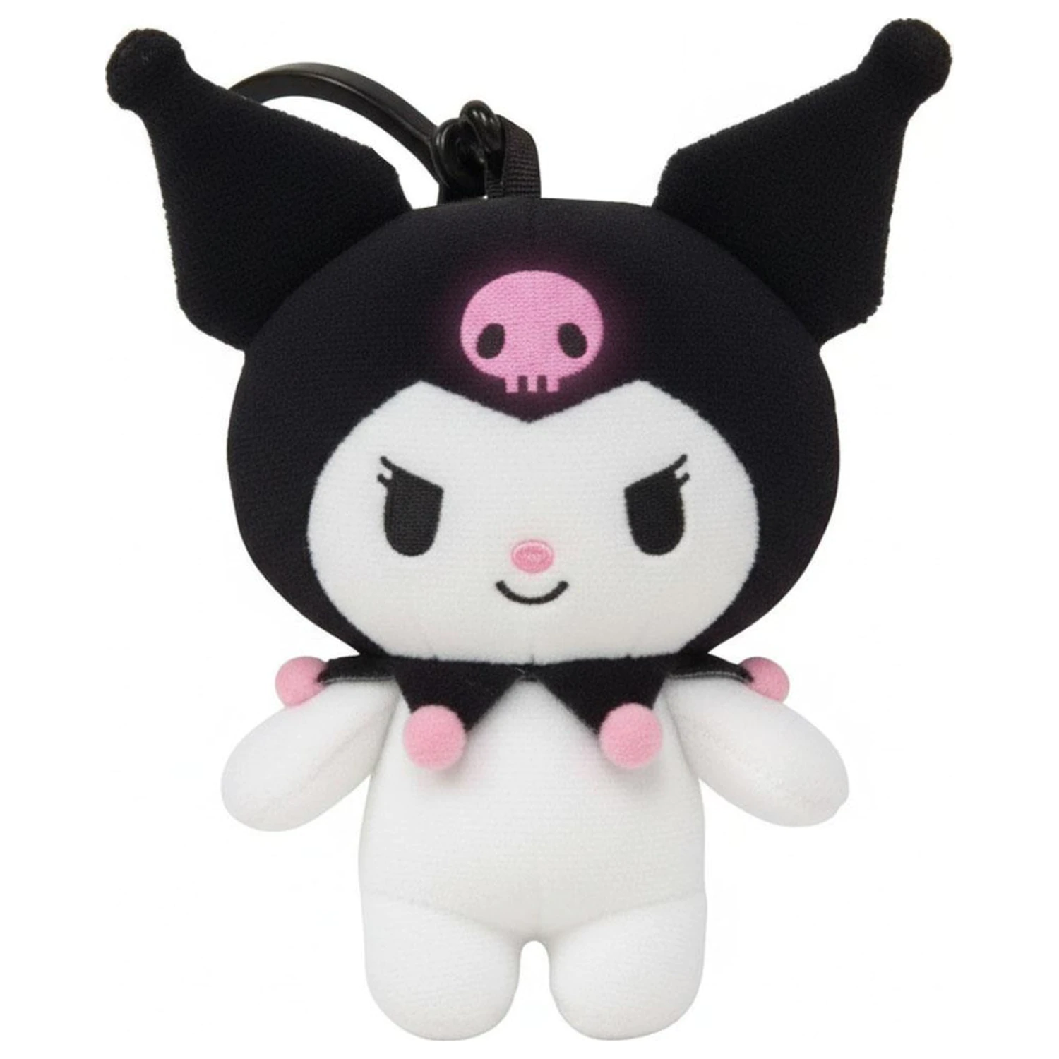 Hello Kitty Kuromi 3D Plüschfigur mit Anhänger, Taschenanhänger 13 cm Produktfoto
