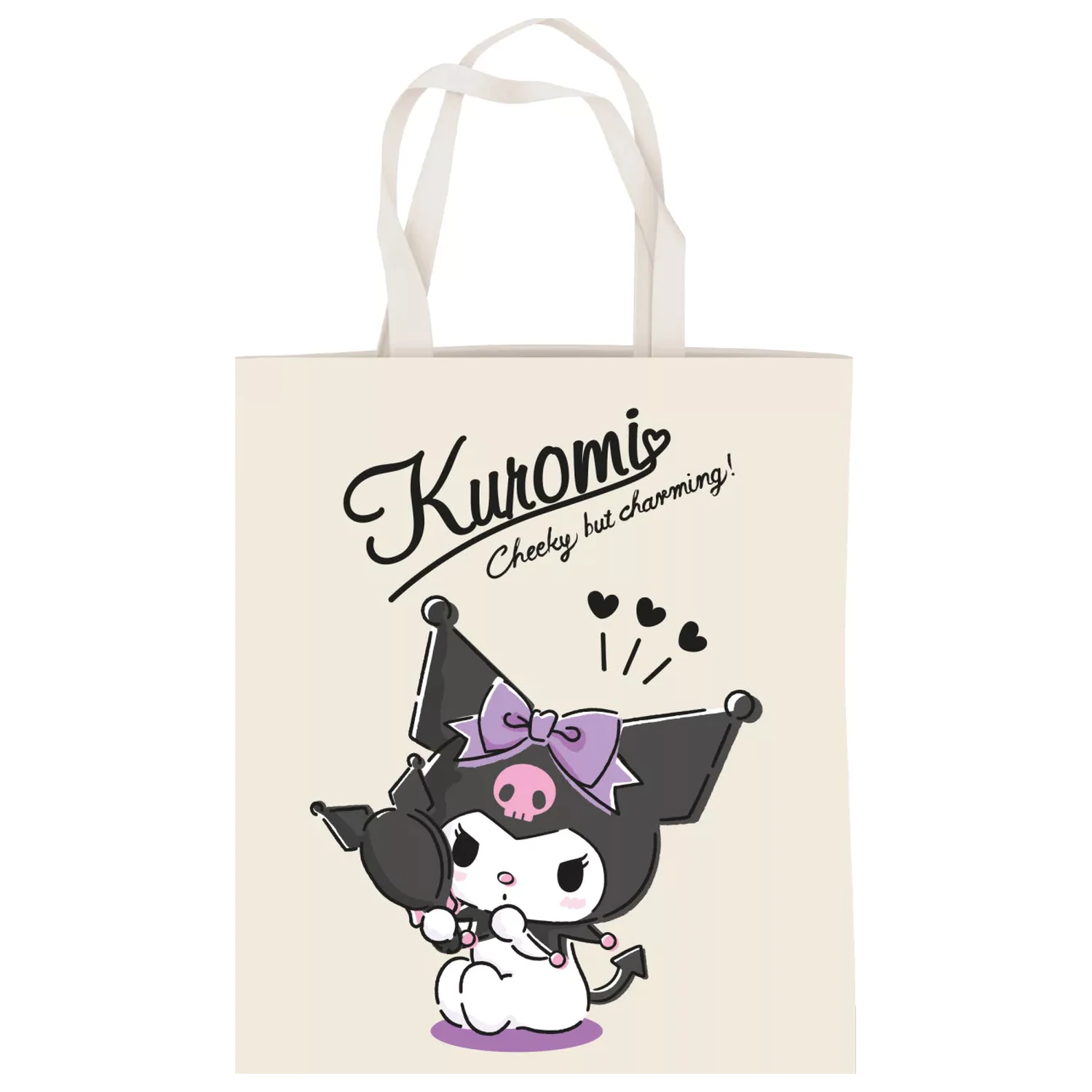Hello Kitty Kuromi Charming Canvas Tragetasche, Einkaufstasche 44 cm Produktfoto