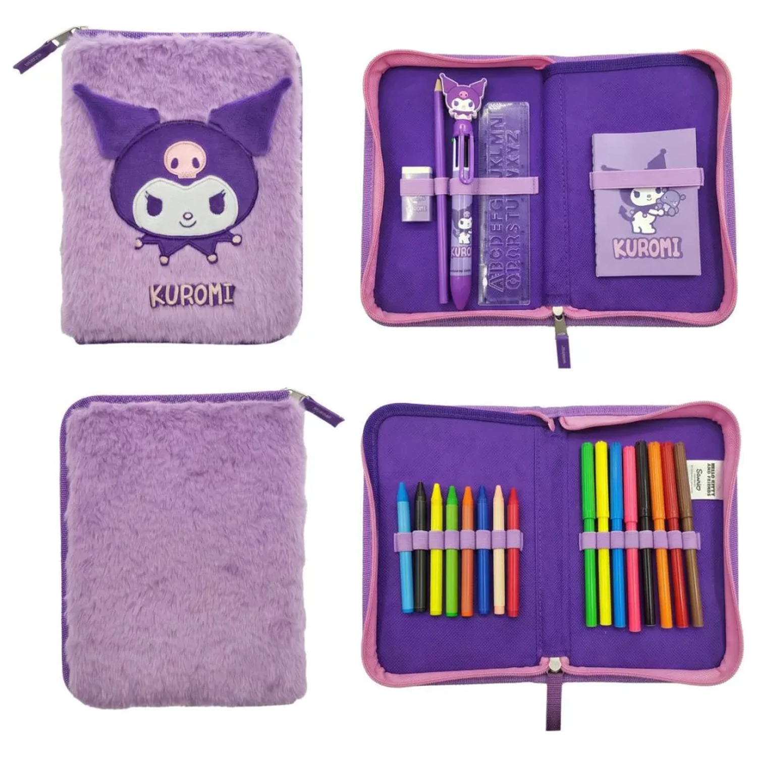 Hello Kitty Kuromi Doppel Bleistiftmappe Produktfoto