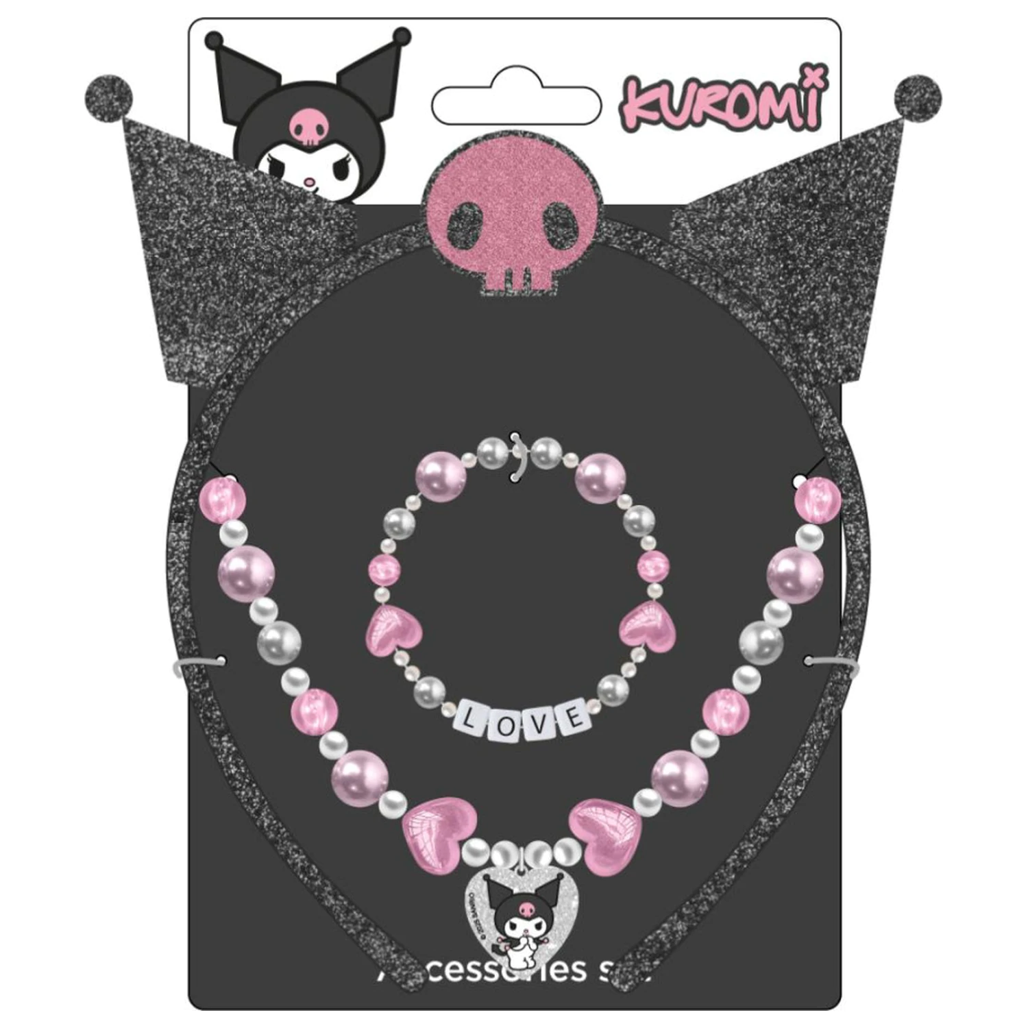 Hello Kitty Kuromi Schmuck und Haarband Set Produktfoto