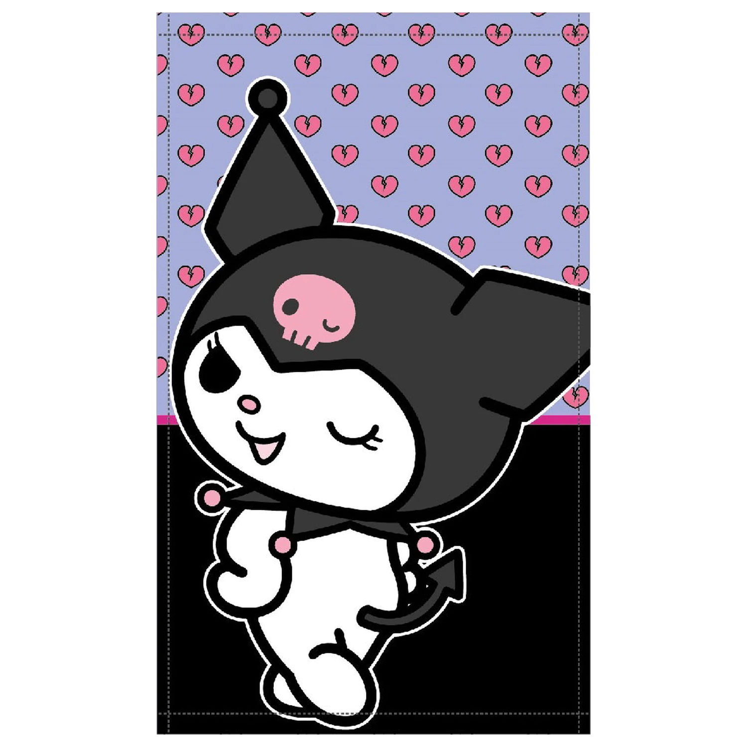 Hello Kitty Kuromi Handtuch, Gesichtstuch, Tuch 30x50cm Produktfoto