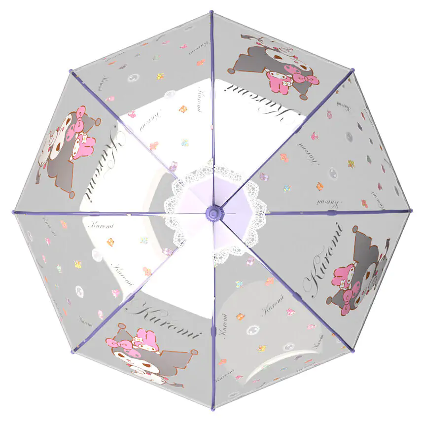 Hello Kitty Kuromi Handbetrieb Blasen-Regenschirm 48 cm Produktfoto