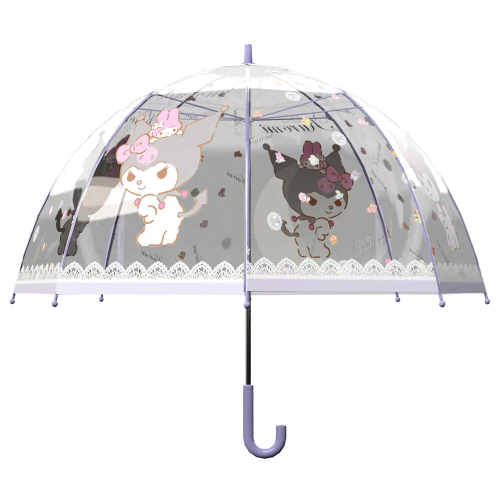 Hello Kitty Kuromi Handbetrieb Blasen-Regenschirm 48 cm Produktfoto