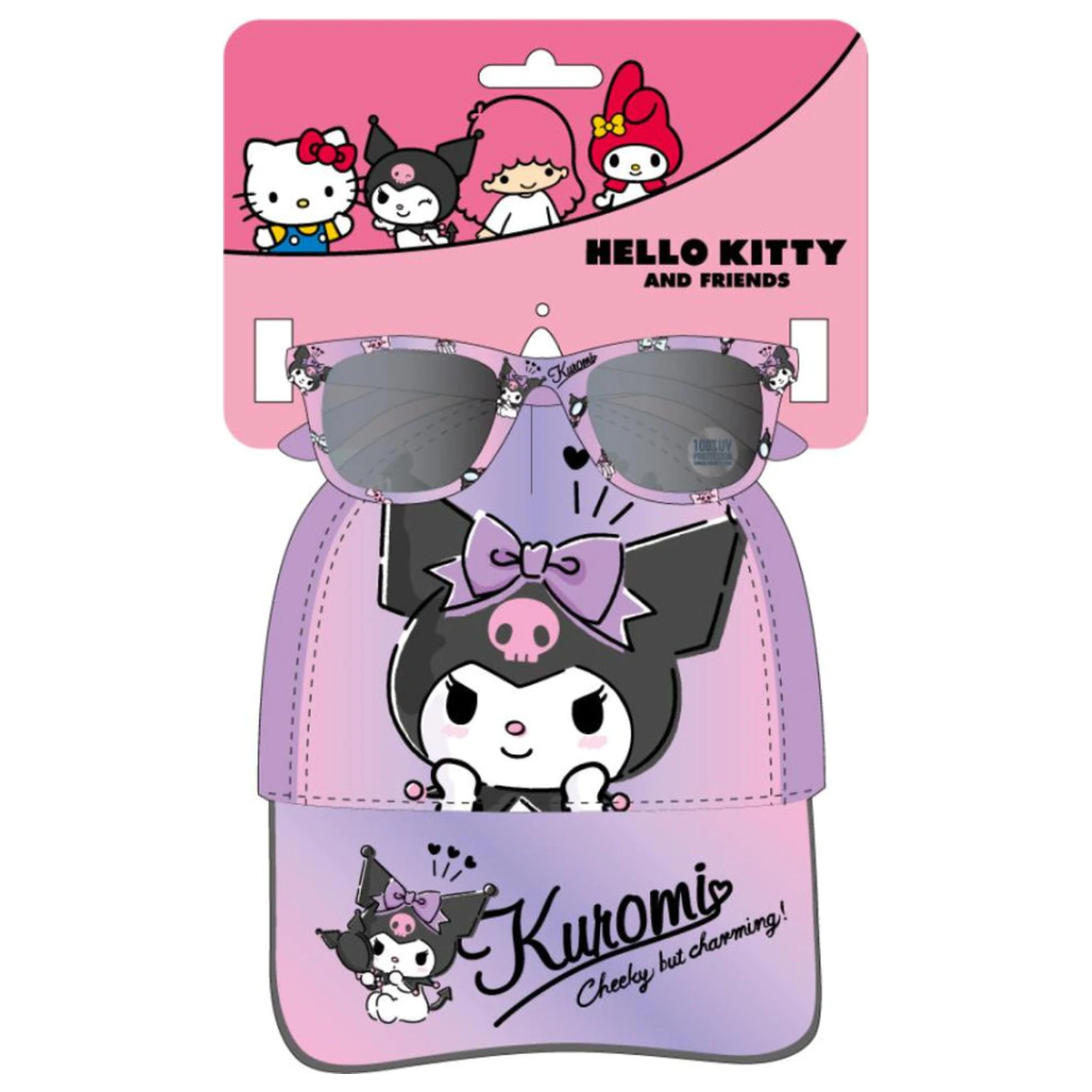 Hello Kitty und Kuromi Sonnenbrille und Baseballcap-Set Produktfoto