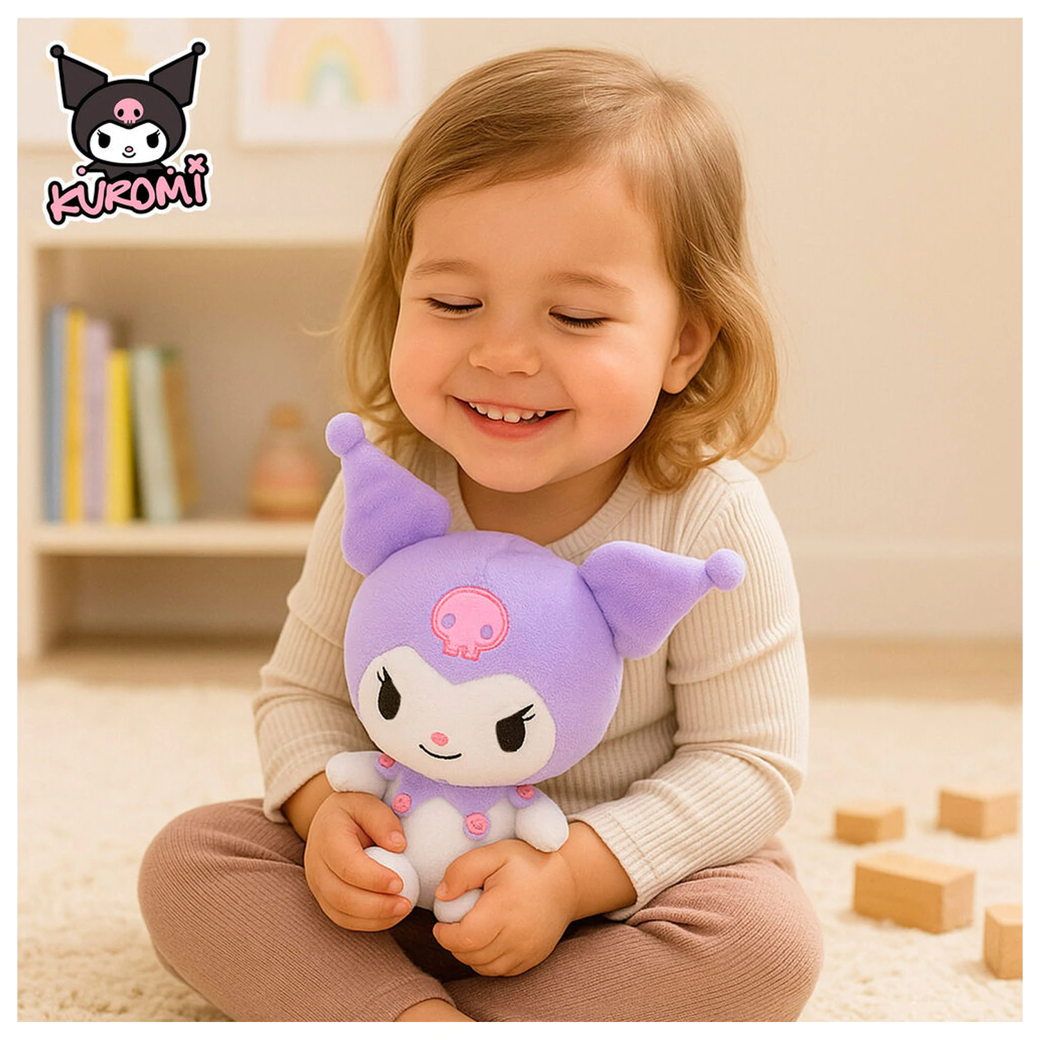 Hello Kitty Kuromi Plüschtier 19,5 cm Produktfoto