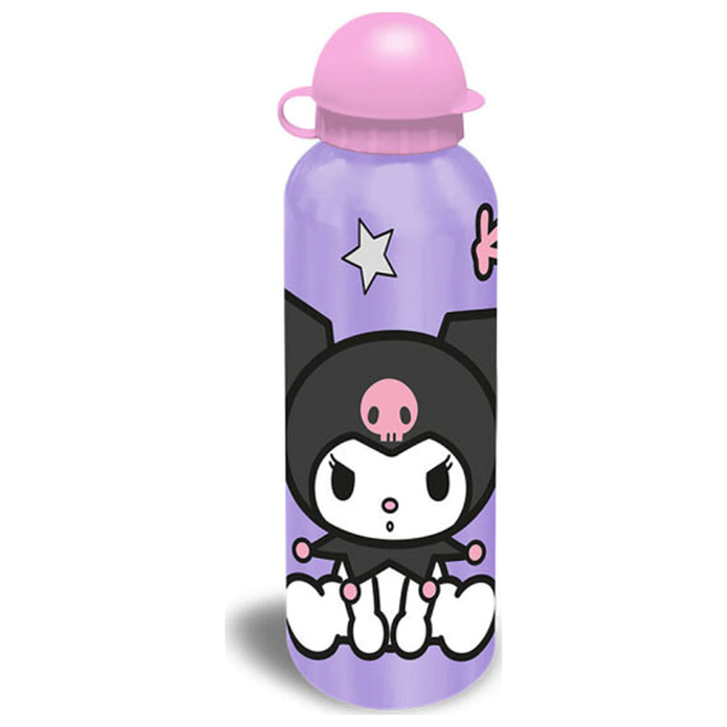 Hello Kitty Kuromi Lila Aluminium-Wasserflasche mit Trinkverschluss 500 ml Produktfoto
