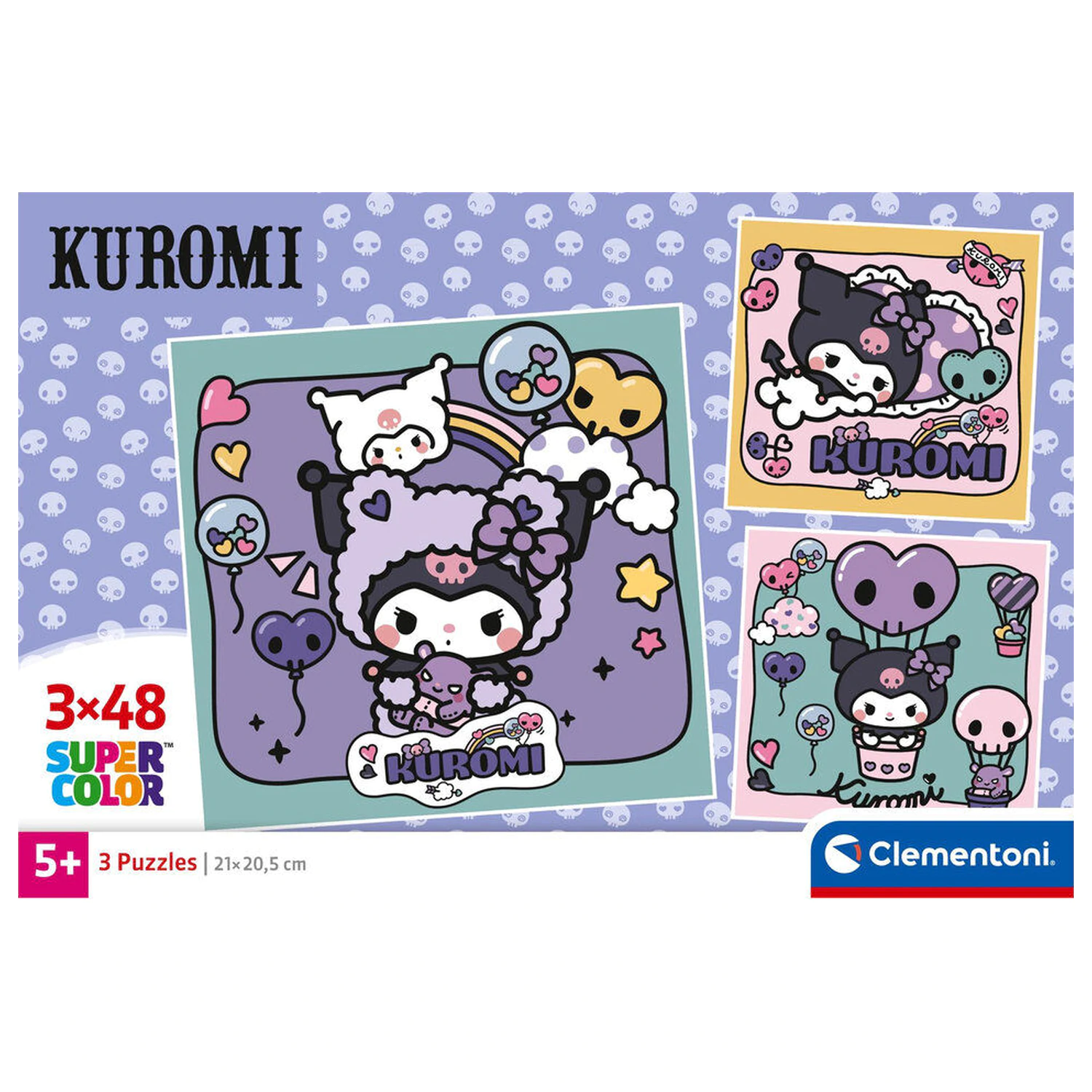 Hello Kitty Kuromi Puzzle 3x48 Teile Produktfoto