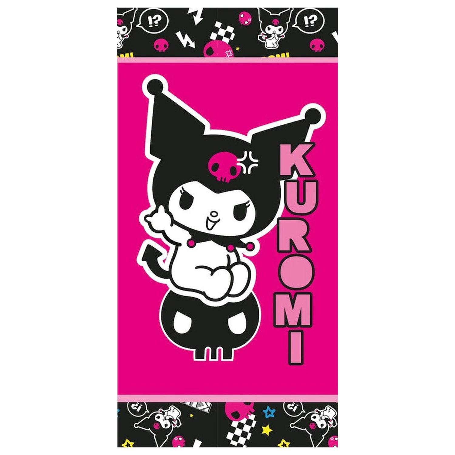 Hello Kitty Kuromi Rebel Handtuch 70x140 cm Produktfoto