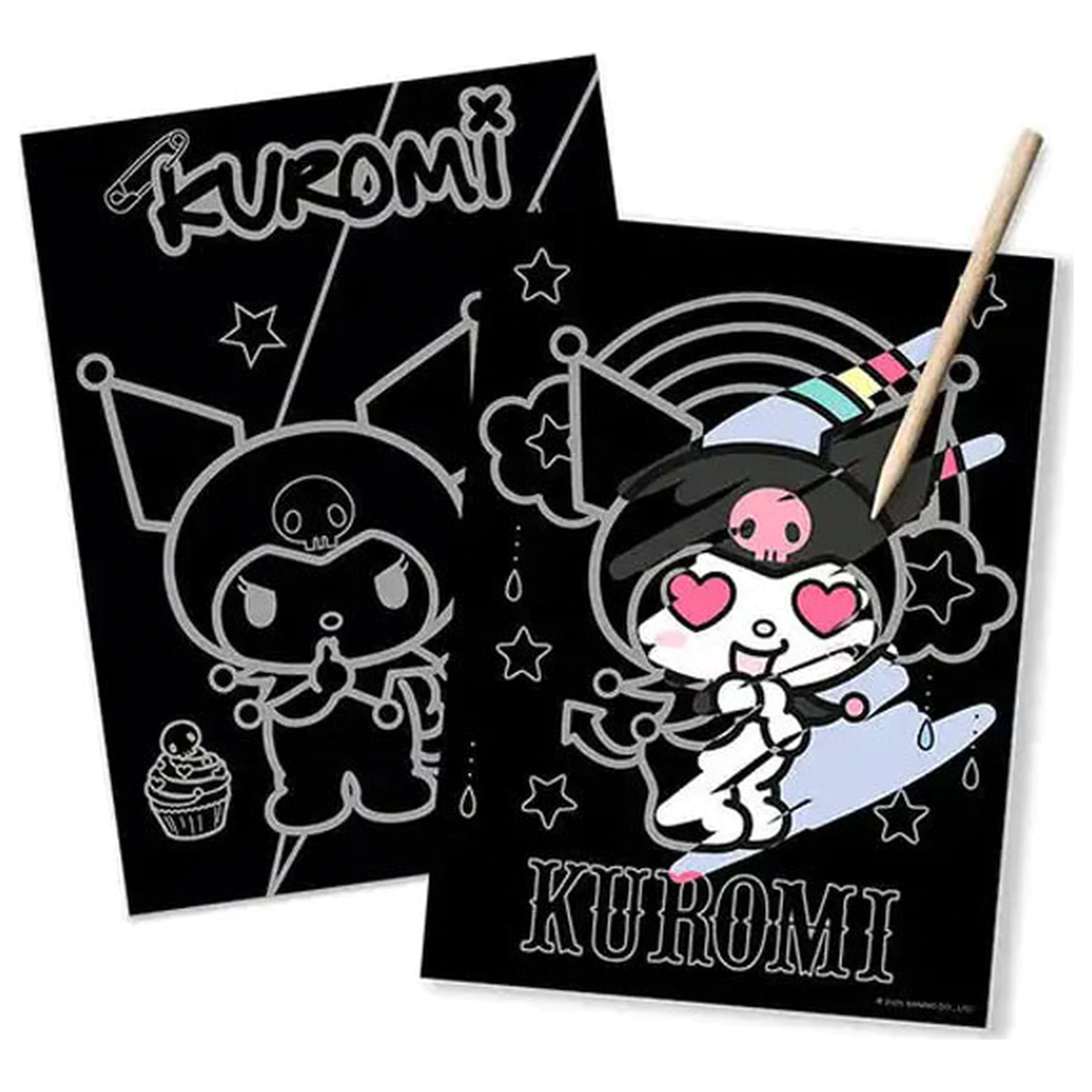 Hello Kitty und Kuromi Kratzbild-Set Produktfoto