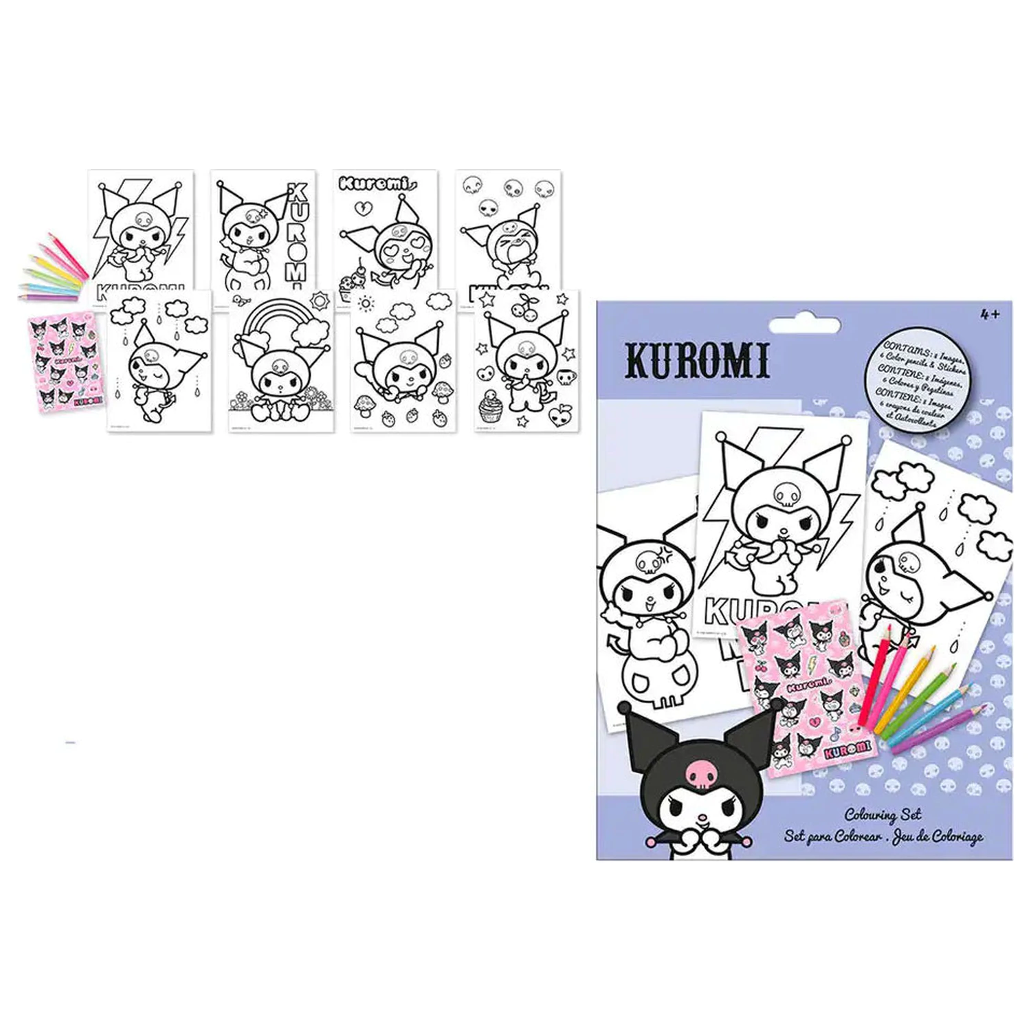 Hello Kitty Kuromi Malset mit Aufklebern Produktfoto
