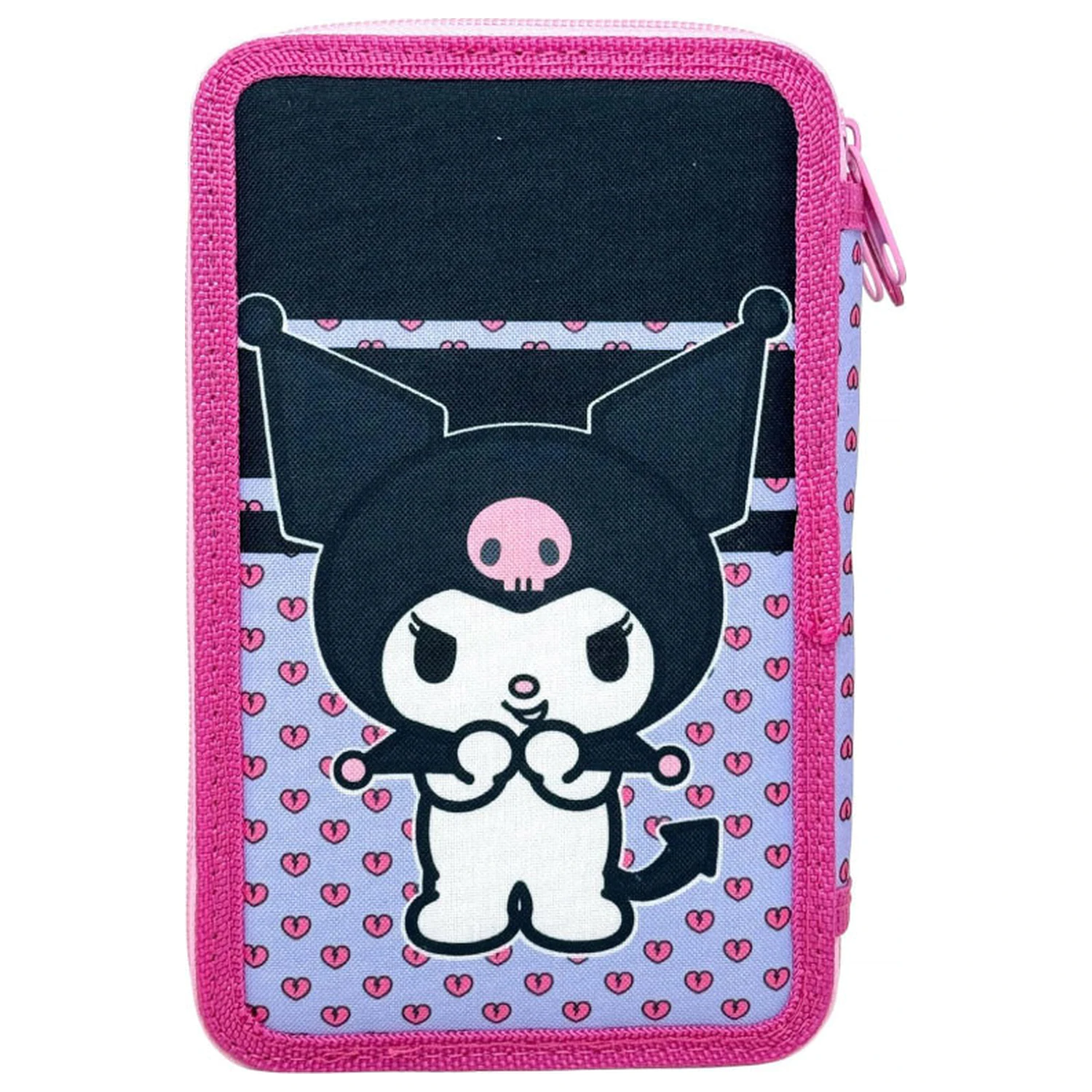 Hello Kitty Kuromi gefülltes 3-stöckiges Federmäppchen Produktfoto