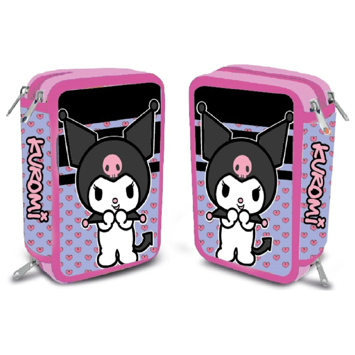 Hello Kitty Kuromi gefülltes 3-stöckiges Federmäppchen Produktfoto