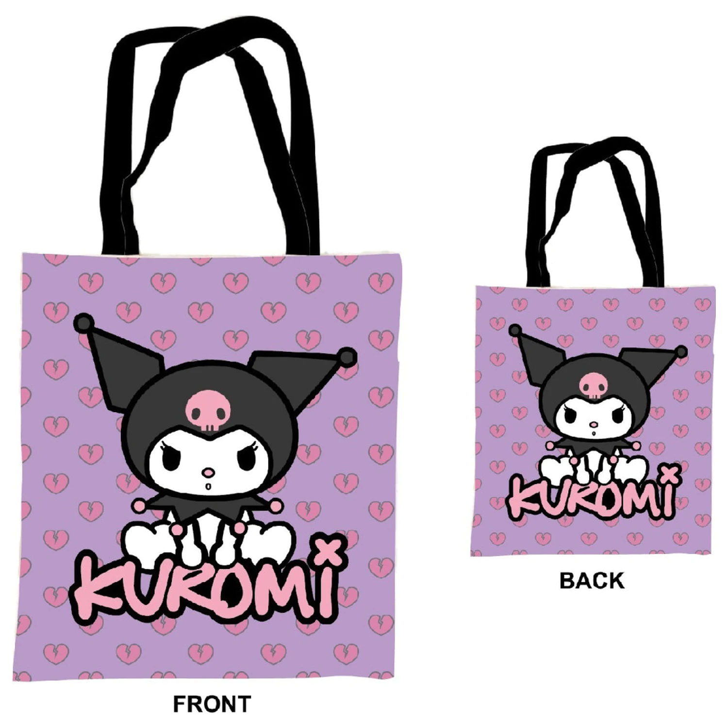 Hello Kitty Kuromi Canvas-Tasche, Einkaufstasche 44 cm Produktfoto