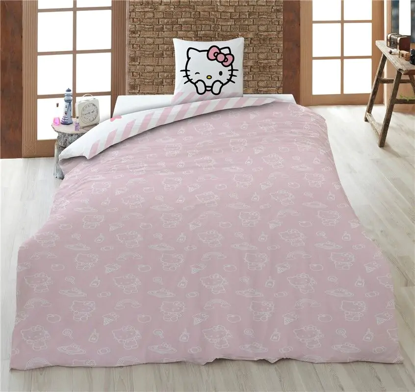 Hello Kitty Baumwoll Bettbezug Bett 90cm Produktfoto