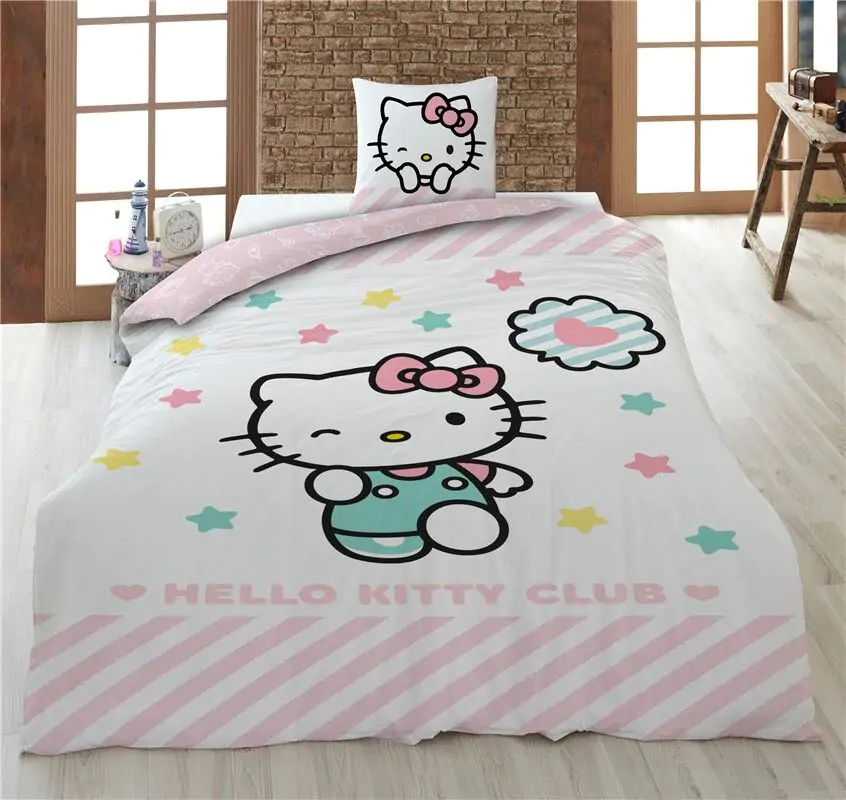 Hello Kitty Baumwoll Bettbezug Bett 90cm Produktfoto