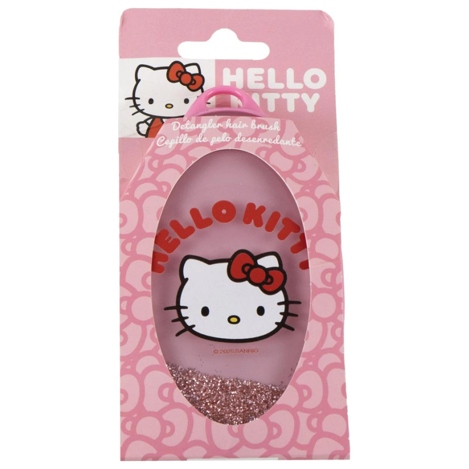 Hello Kitty Pink Glitter Haarbürste, Kamm 13 cm Produktfoto