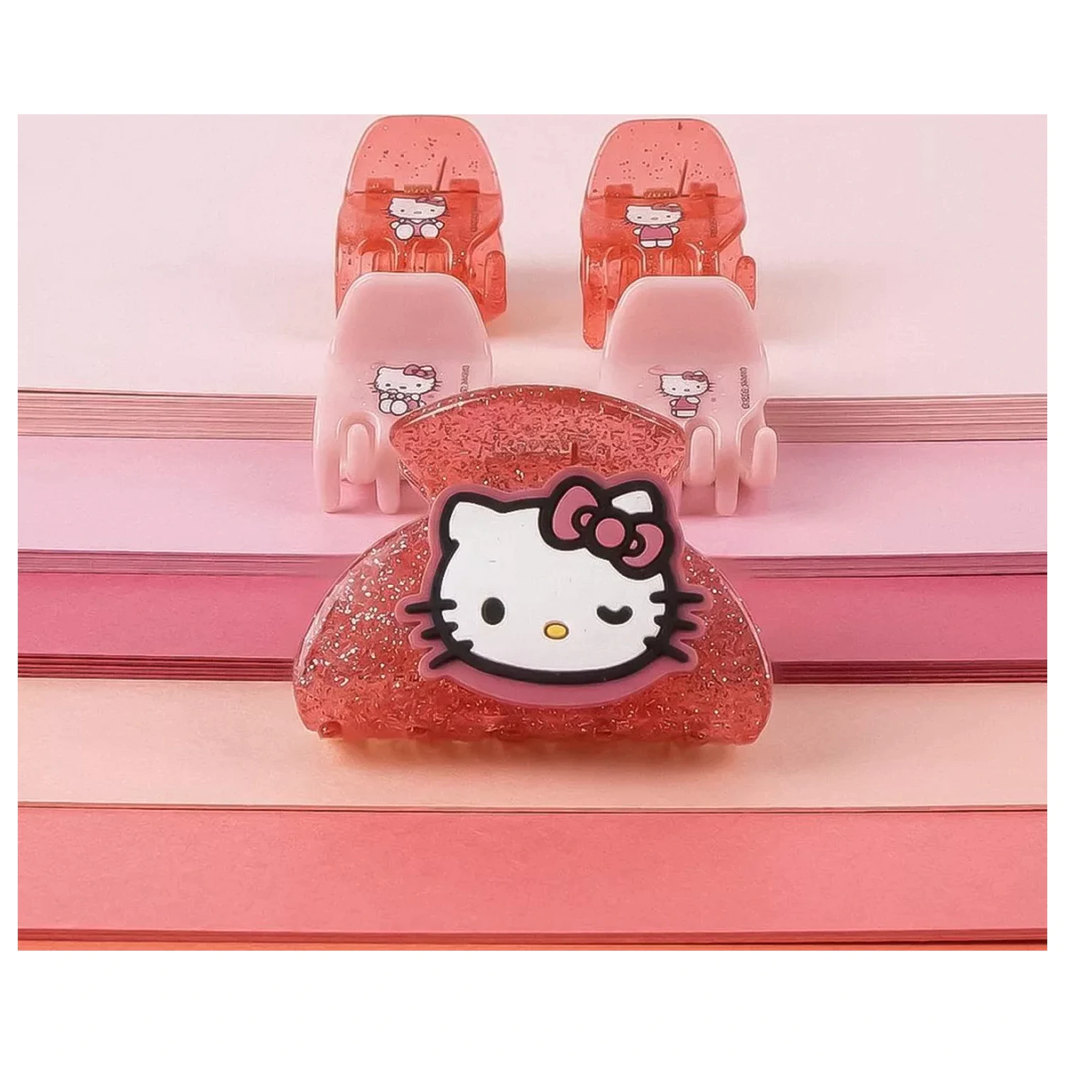 Hello Kitty Pink Hair Clip Set, 5-teilig Produktfoto
