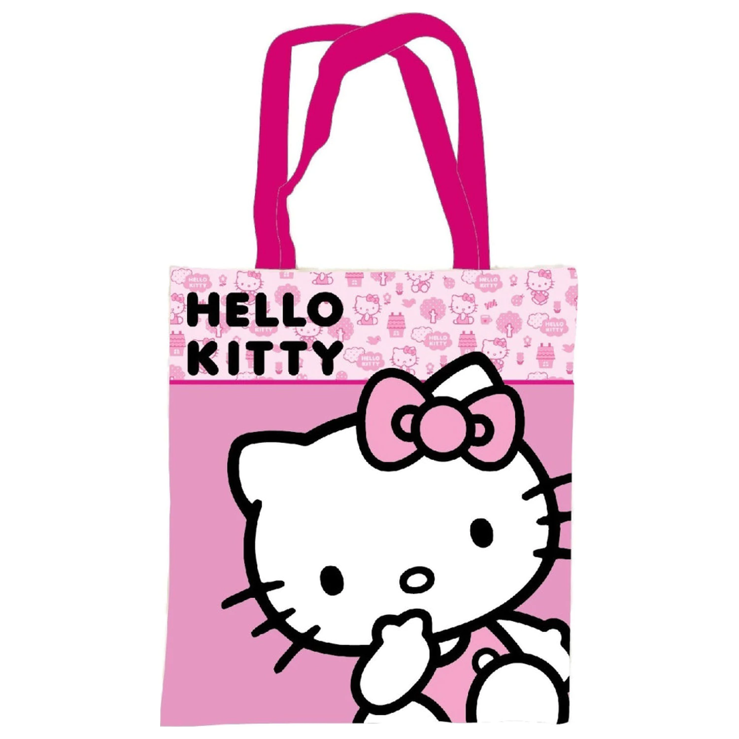Hello Kitty Pink Canvas Einkaufstasche, Tragetasche 44 cm Produktfoto