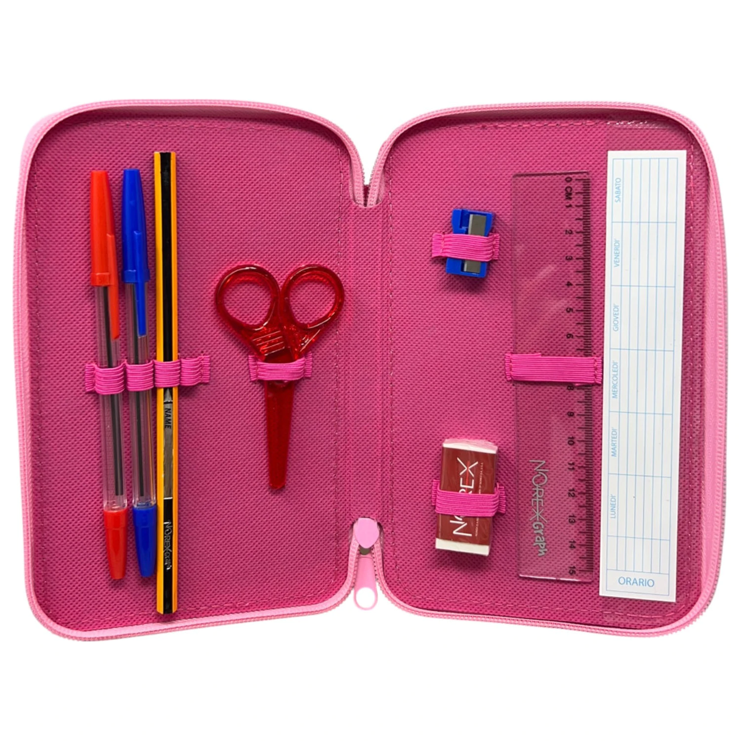 Hello Kitty Pinky gefülltes 3-stöckiges Federmäppchen Produktfoto