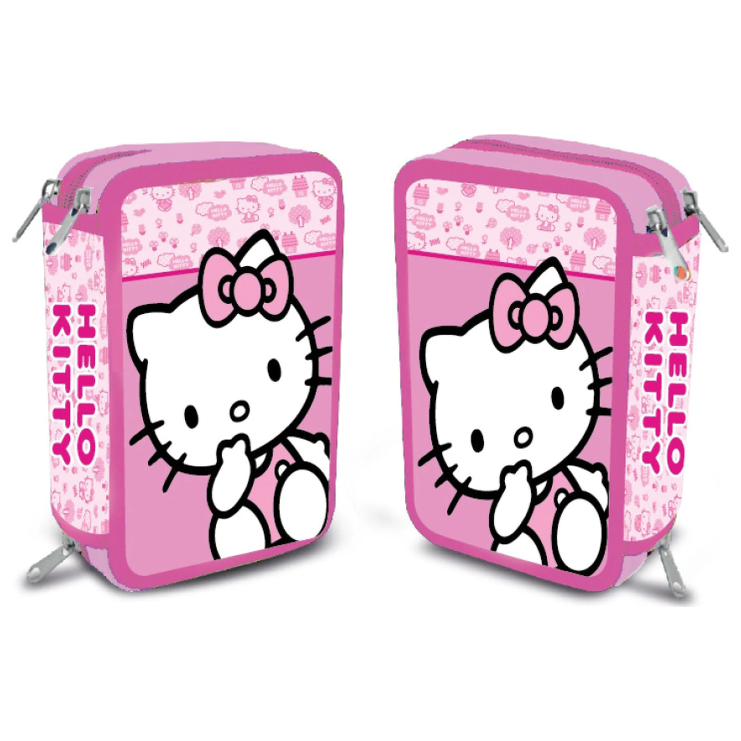Hello Kitty Pinky gefülltes 3-stöckiges Federmäppchen Produktfoto