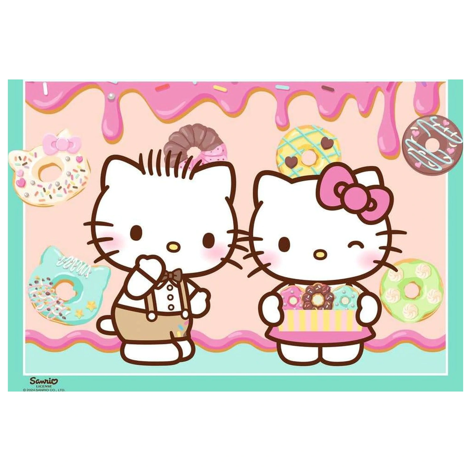 Hello Kitty Puzzle 4er-Pack Let's Go, Hello Kitty! (4x100 Teile) Produktfoto