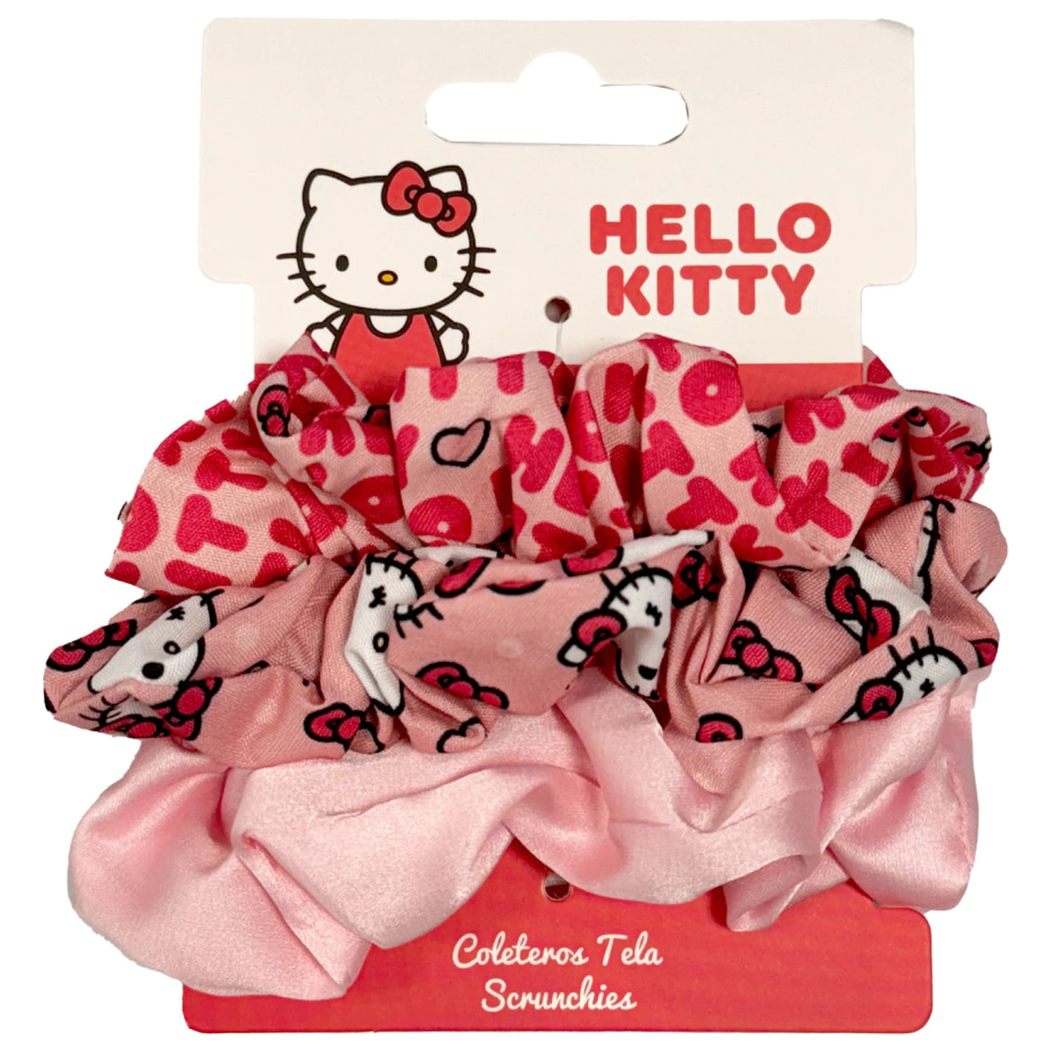 Hello Kitty Scrunchie Haargummi Set 3-teilig Produktfoto